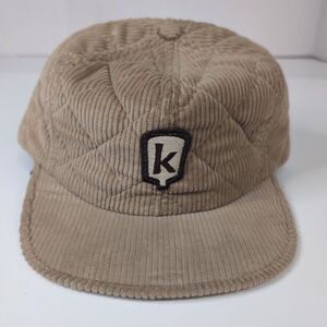 K-Logo Tan Corduroy Cap